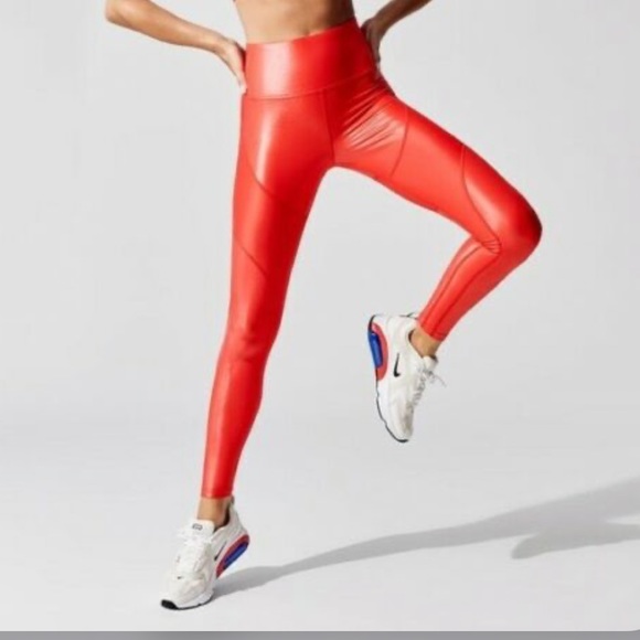 Carbon38 Pants - Carbon38 | Paneled in vermillion Leggings